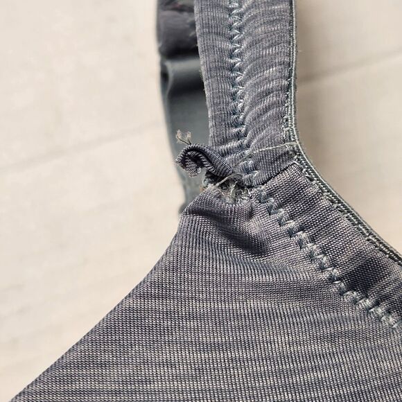 Cacique Lightly Lined Full Coverage Underwire Bra 44F Blue Gray Lace *READ* - Picture 4 of 10